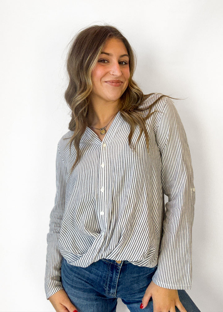 Tina Striped Button Down