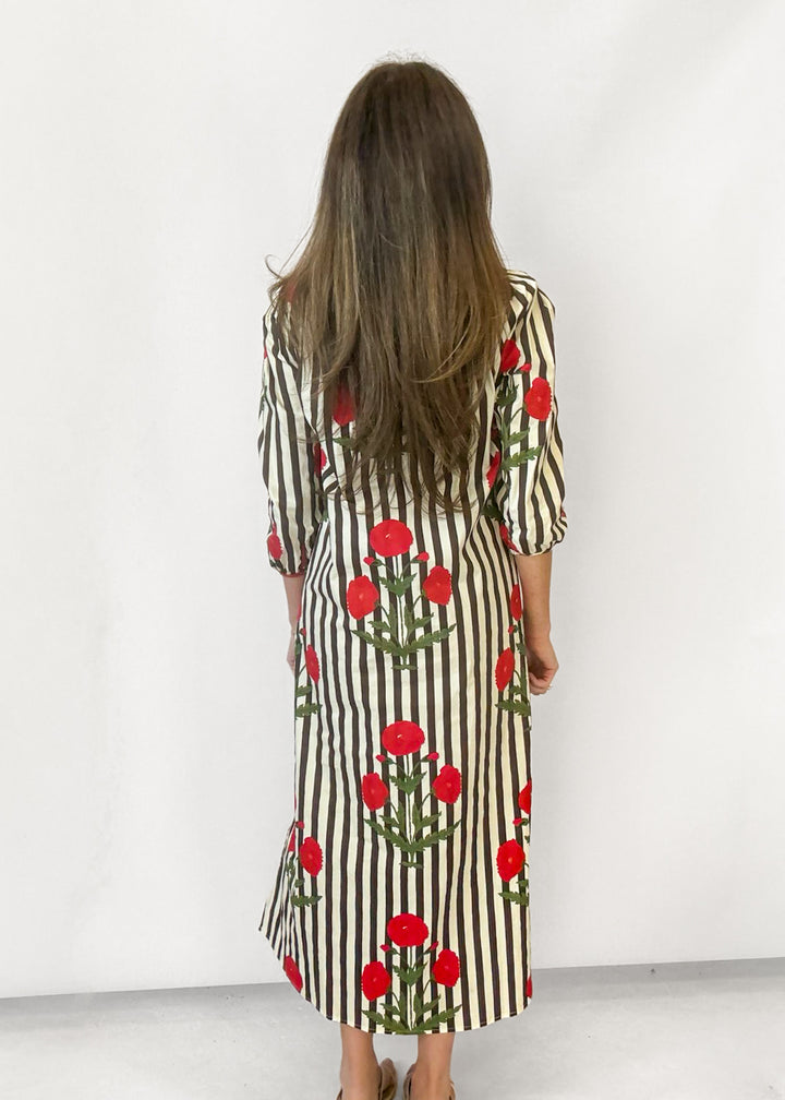Kara Striped Midi Dress
