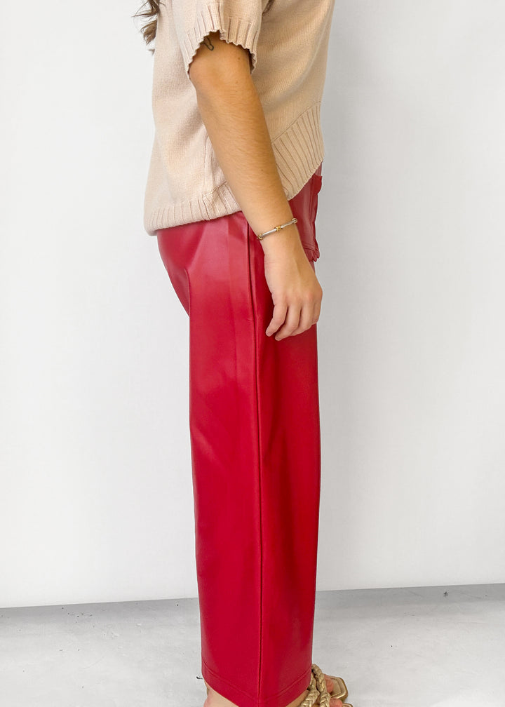 Molly Faux Leather Wide Leg Pant