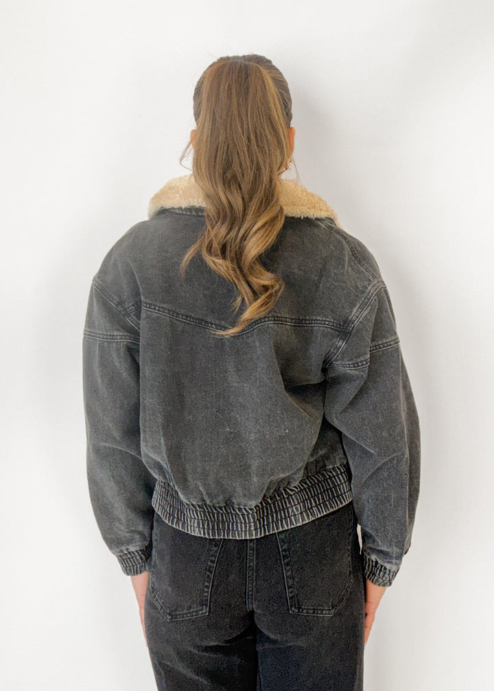 Adeline Fur Collar Denim Jacket