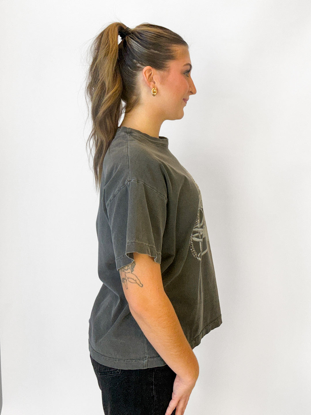 Layla Football Helmet Graphic Tee