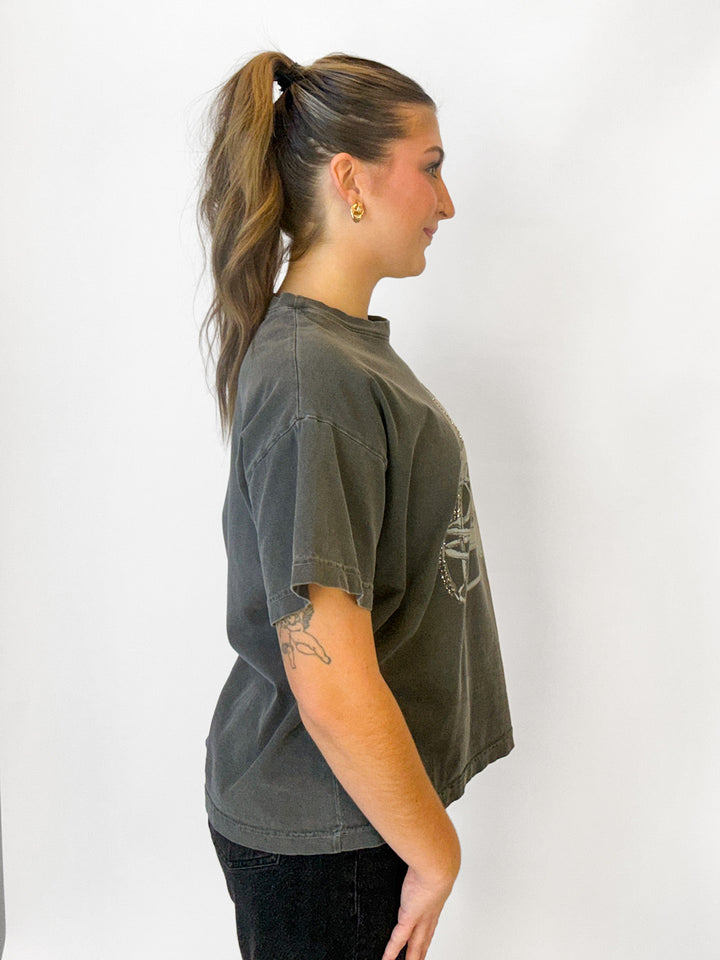 Layla Football Helmet Graphic Tee