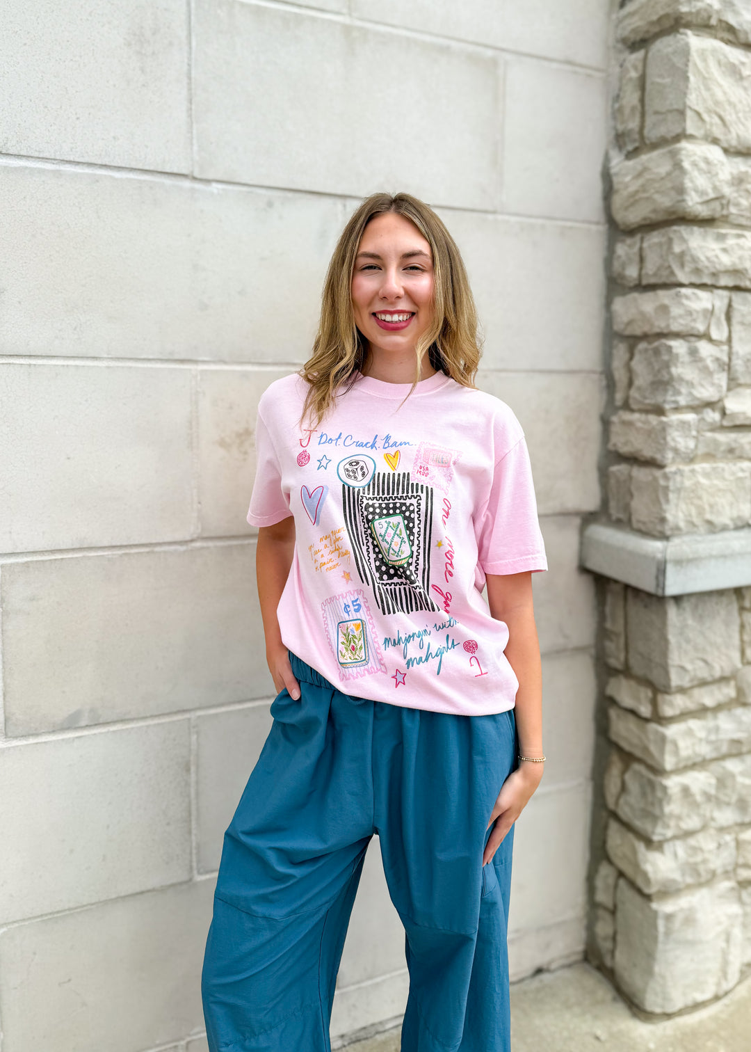 Poppy and Pine Mahjong Tee