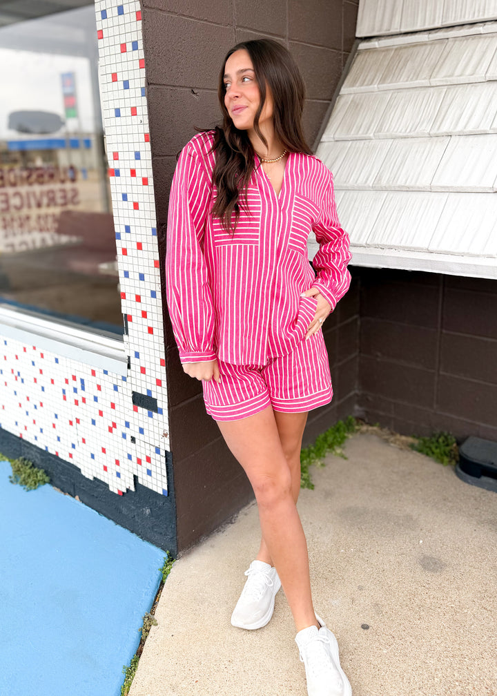 Astrid Jeni Striped Shorts