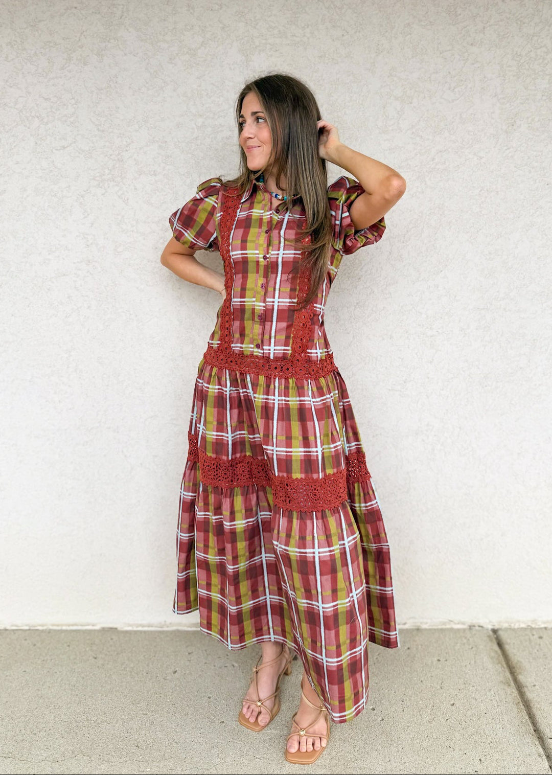 Rilee Midi Puff Sleeve Dress