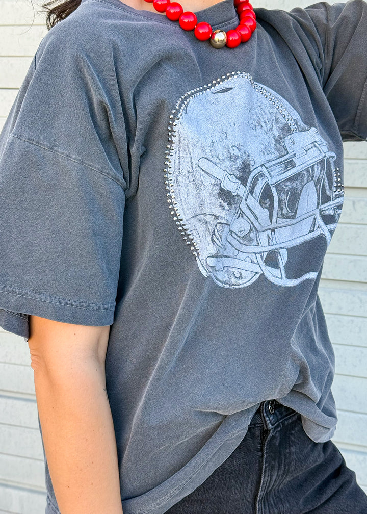 Layla Football Helmet Graphic Tee