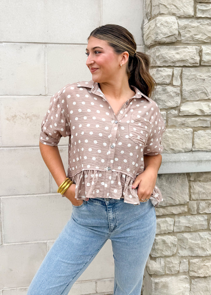 Lisa Polka Dot Button Down