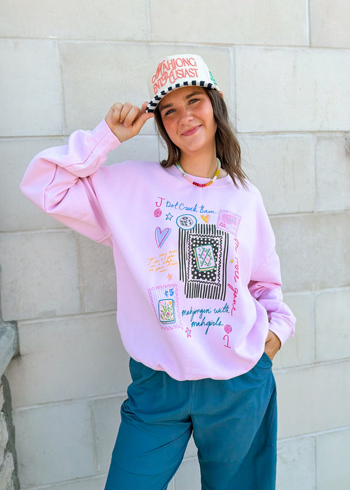 Poppy and Pine Mahjong Sweatshirt