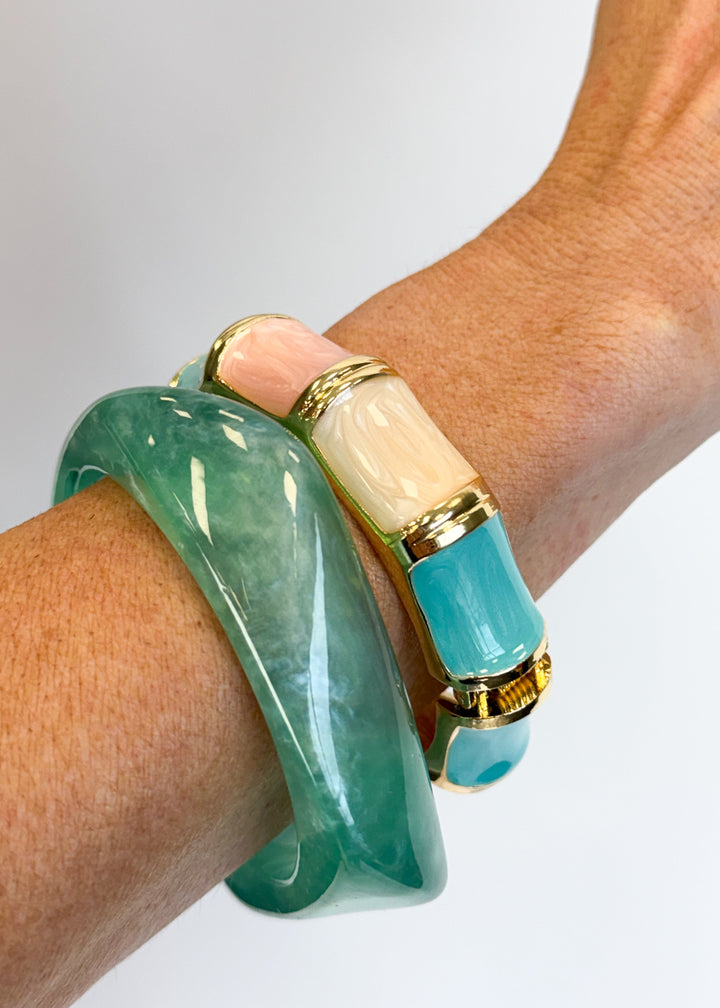 Rainey Teal Square Bangle