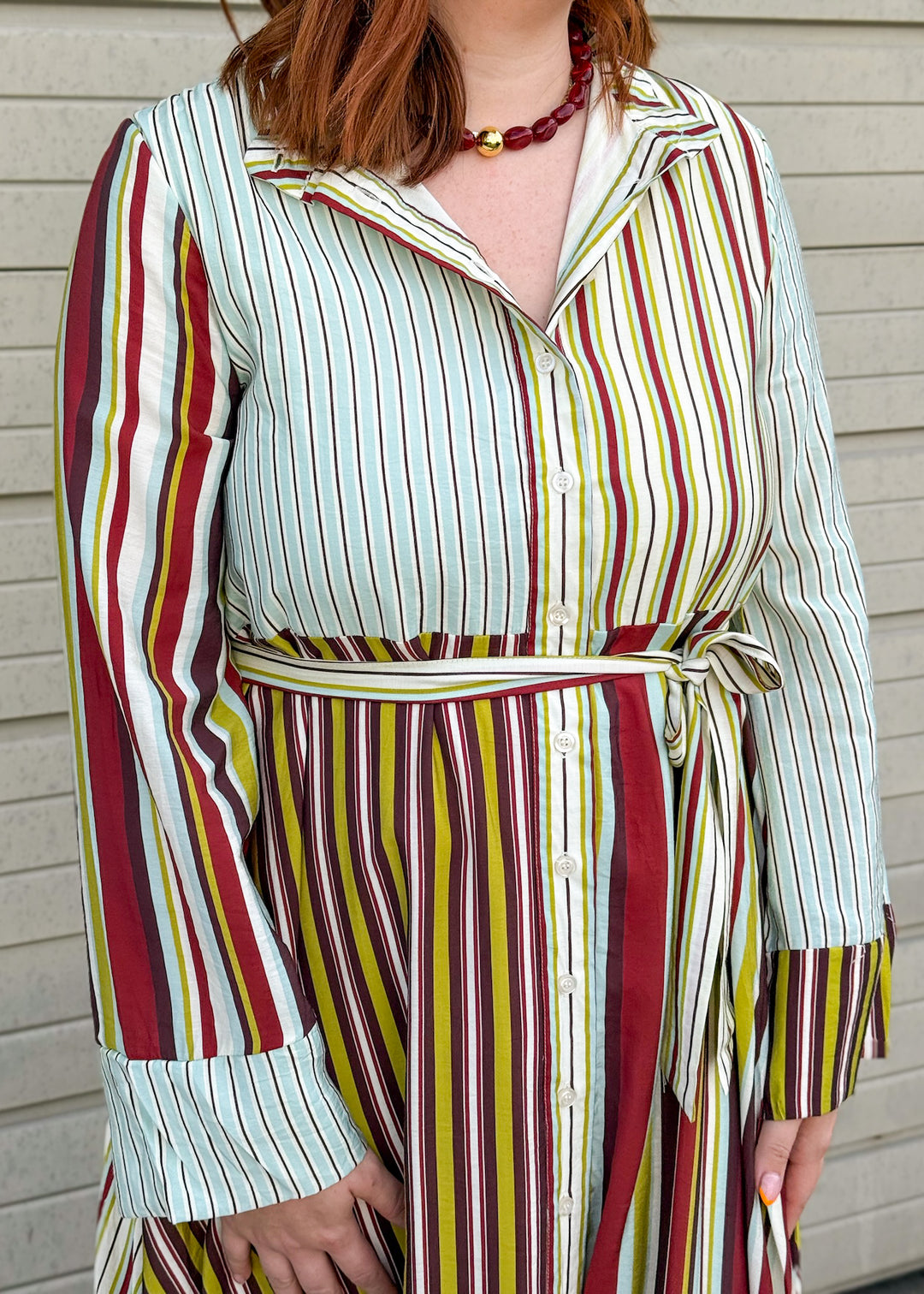Beck Striped Midi Dress
