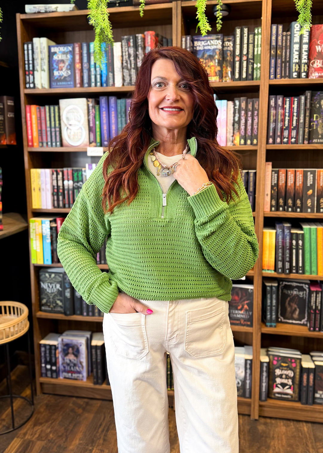 Sanctuary Clothing Open Knit 1/2 Zip Sweater