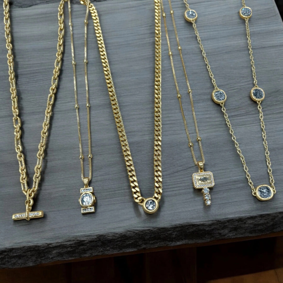 Tat2 Designs Mini Gold Olena Coin Necklace