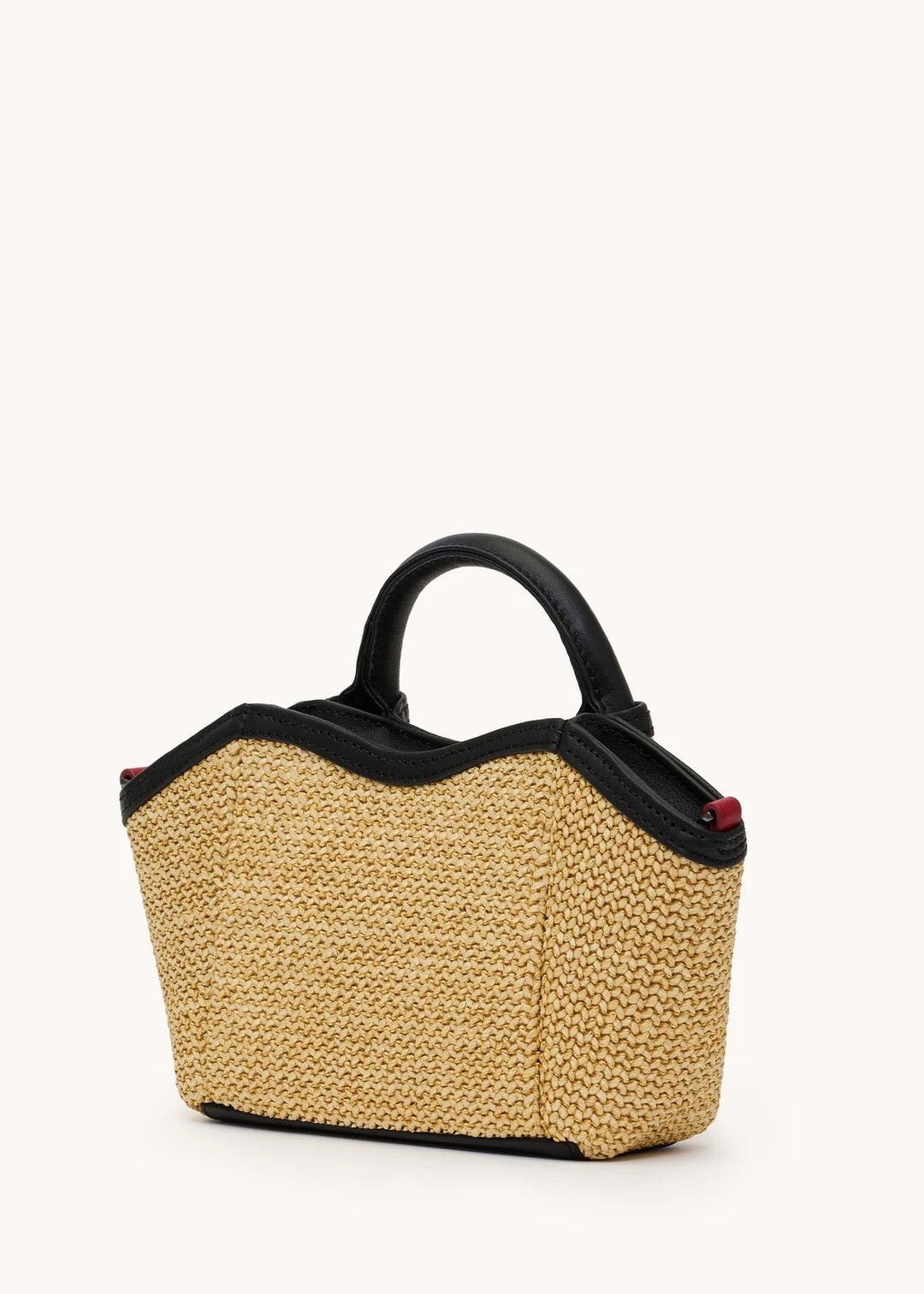 Hammitt Paul Mini Handbag - Noir Smooth Raffia/Gunmetal