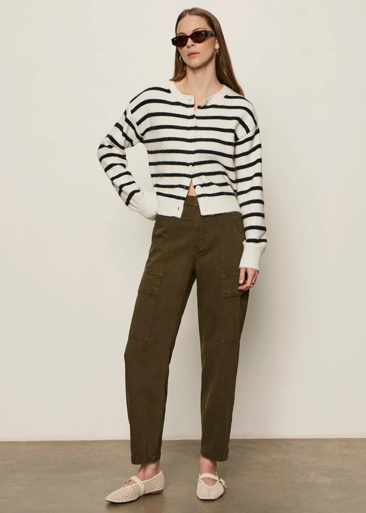 Sanctuary Clothing Must Have Cardi - Chalk w/ Black Stripe