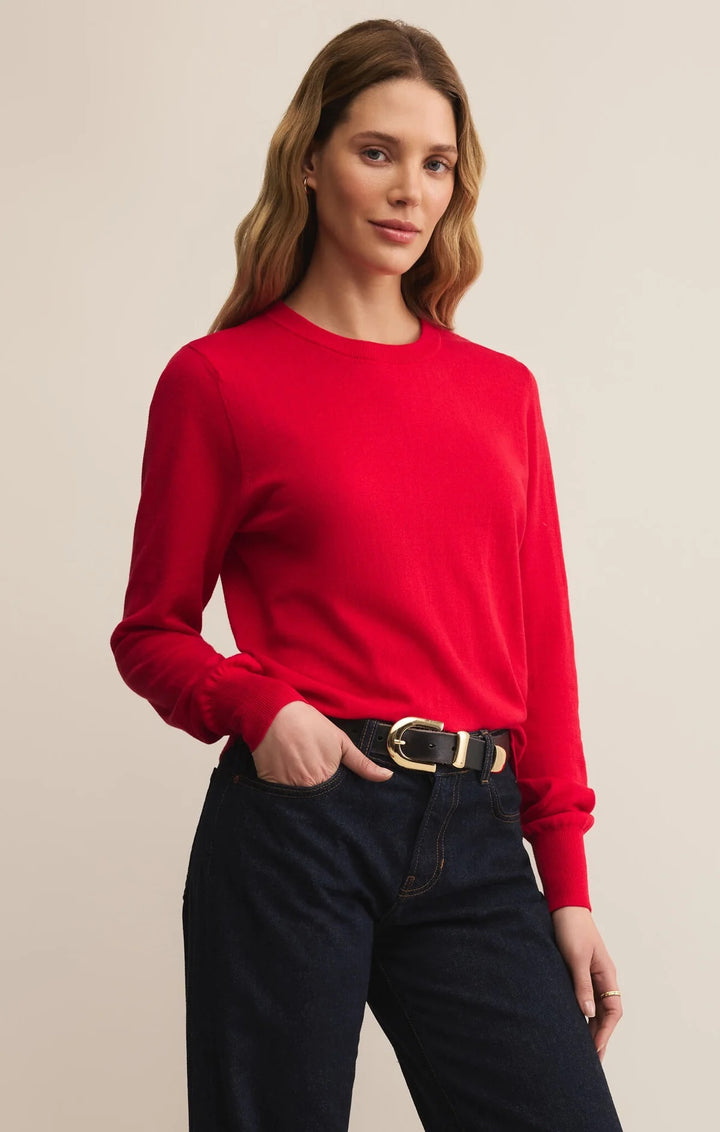 Z Supply The Perfect Layer Sweater - Festive Red