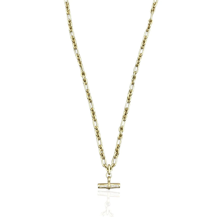 Tat2 Designs Mini Vintage Silver & Gold Byron Toggle Necklace