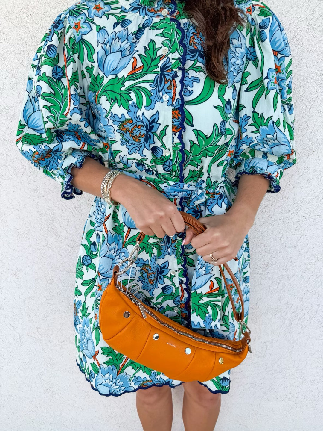 Hammitt Erica Small Handbag - Tailored Tangerine/Silver