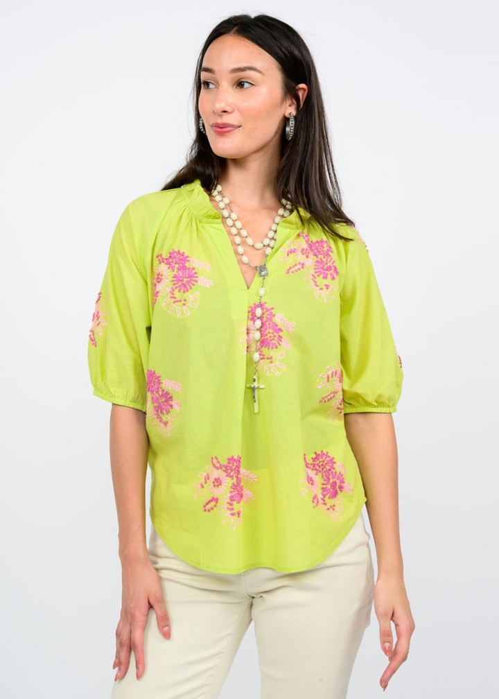 Ivy Jane Anita Top - Celery