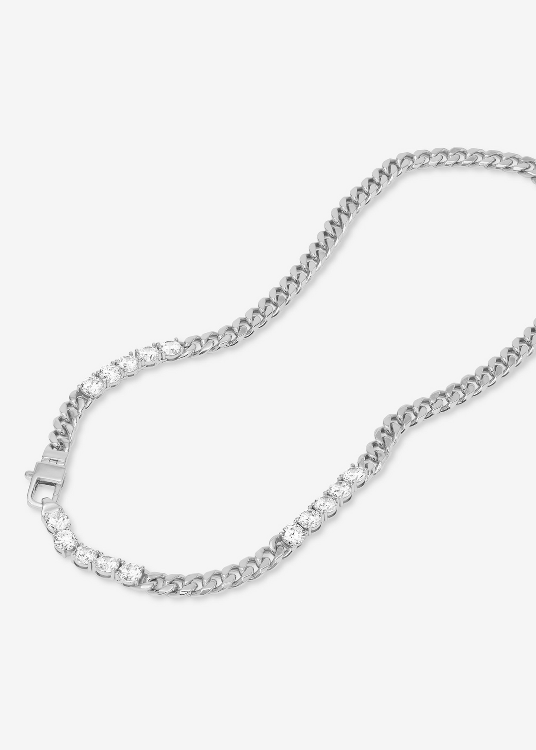 Melinda Maria Julian's Obsessed With Diamonds 16" Necklace - Silver