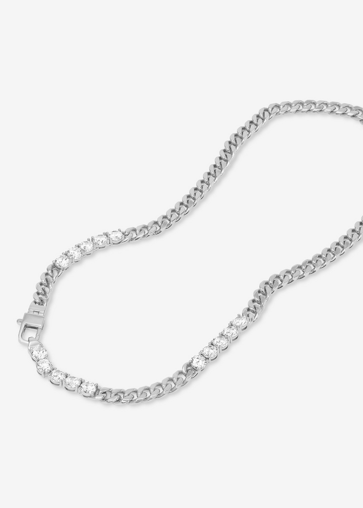 Melinda Maria Julian's Obsessed With Diamonds 16" Necklace - Silver