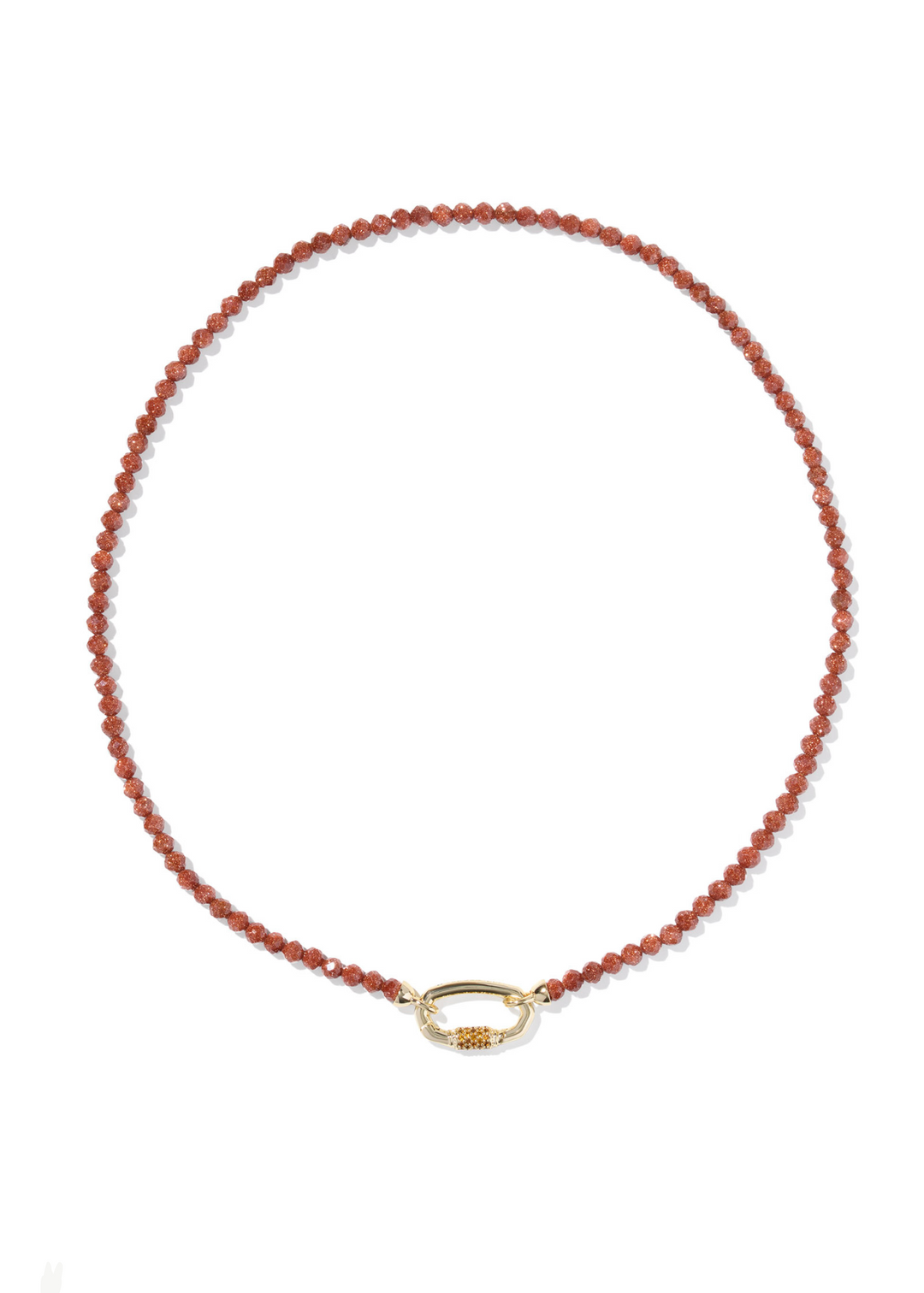 Kendra Scott Emery Beaded Strand Necklace - Gold/Orange Goldstone