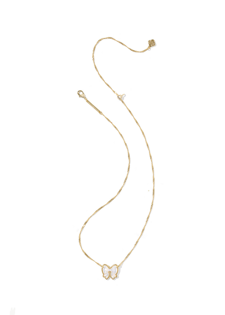 Kendra Scott Haley Bow Short Pendant Necklace - Gold/Ivory Mother of Pearl