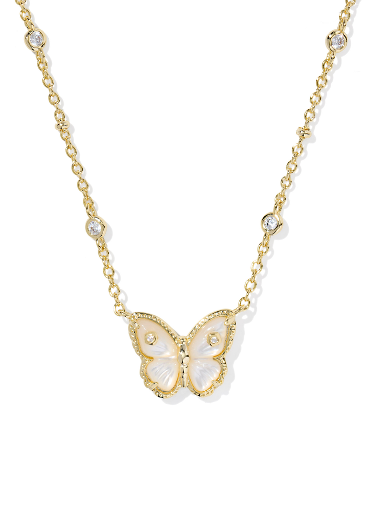 Kendra Scott Cailey Butterfly Short Pendant Necklace - Gold/Ivory Mother of Pearl