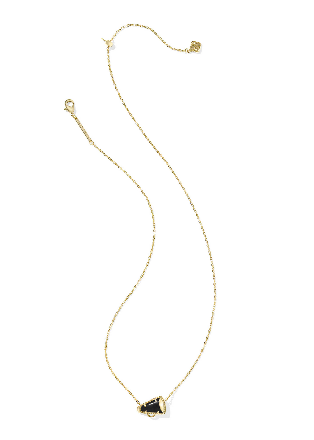 Kendra Scott Cheer Short Pendant Necklace - Gold/Black Agate