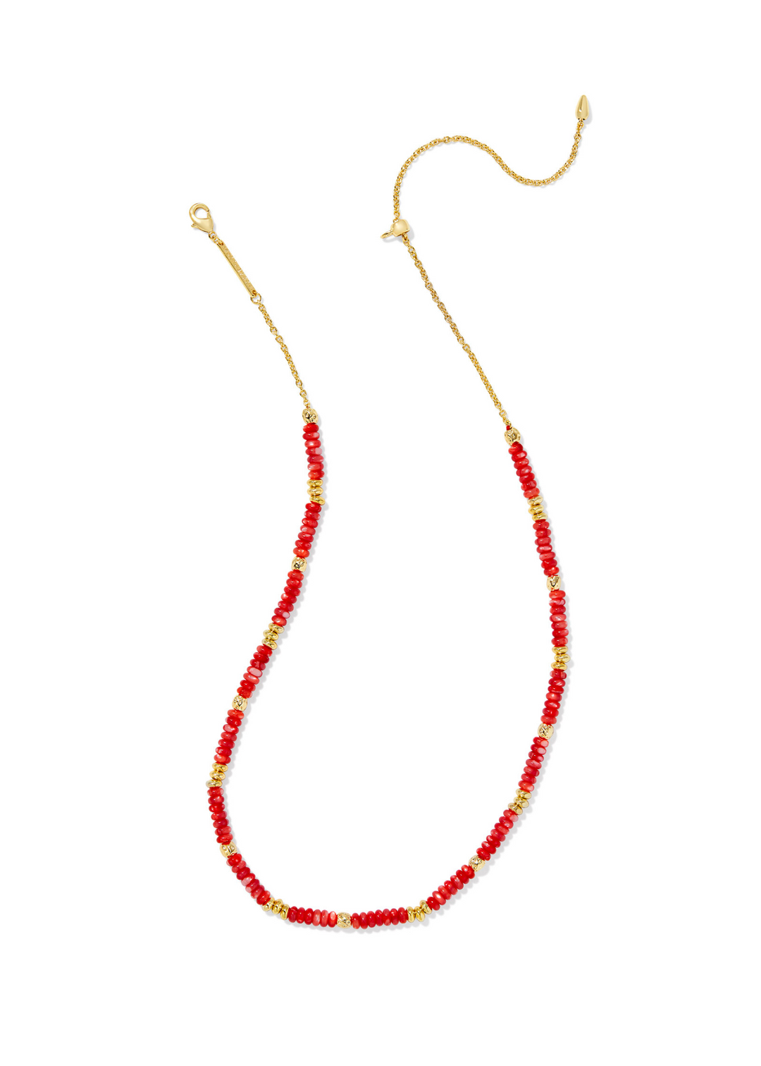 Kendra Scott Deliah Strand Necklace - Gold/Red MOP