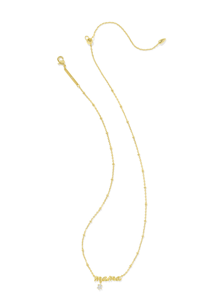 Kendra Scott Mama Crystal Short Pendant Necklace - Gold