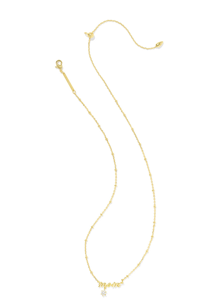 Kendra Scott Mom Crystal Short Pendant Necklace - Gold