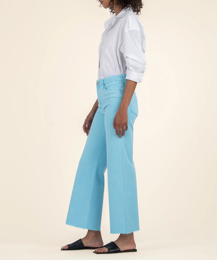 Kut From the Kloth Meg High Rise Fab Ab Wide Leg Jeans - Capri Blue