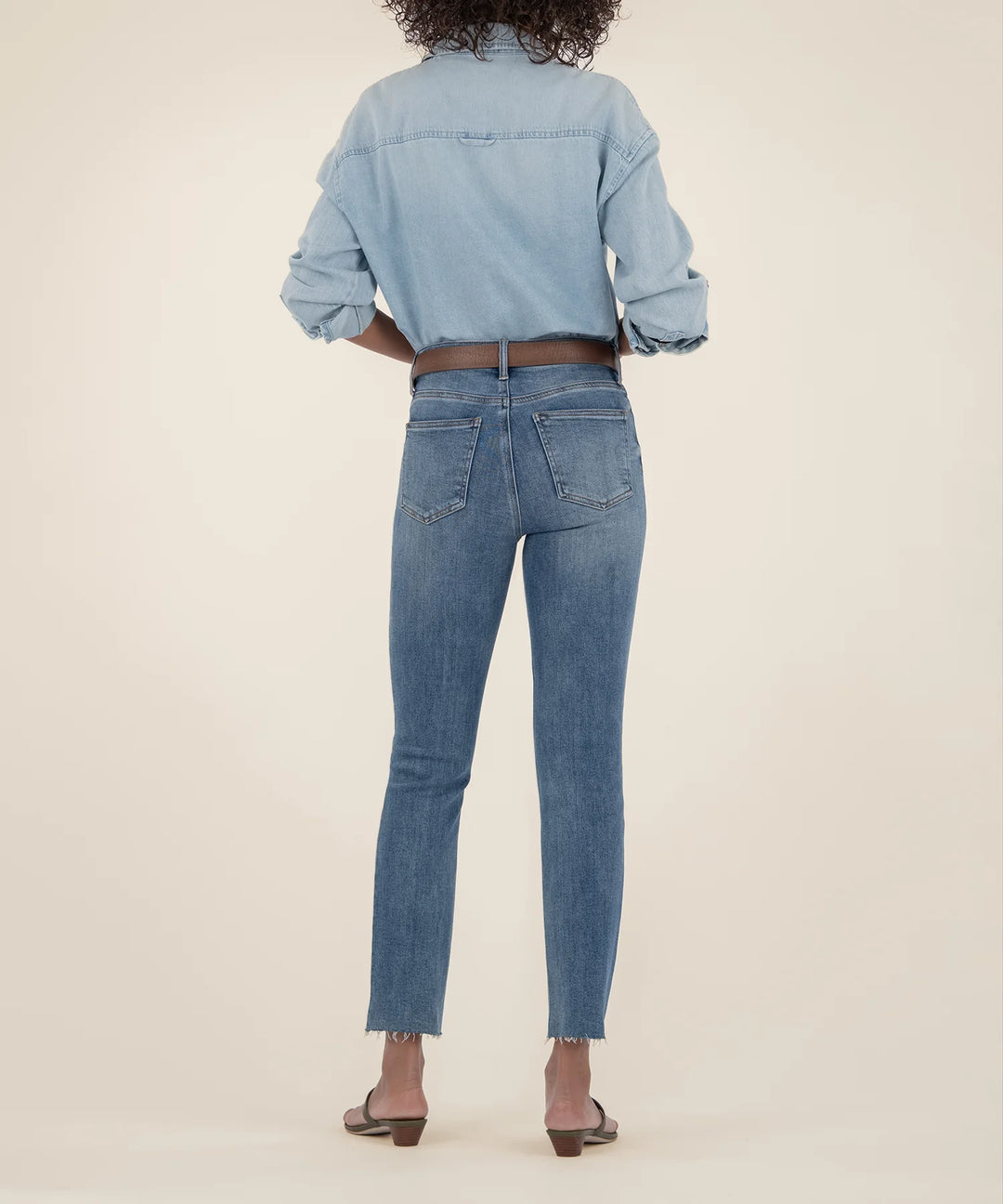 Kut From the Kloth Rachael High Rise Fab Ab Mom Raw Hem Jeans