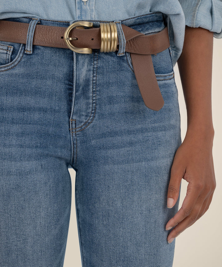 Kut From the Kloth Rachael High Rise Fab Ab Mom Raw Hem Jeans