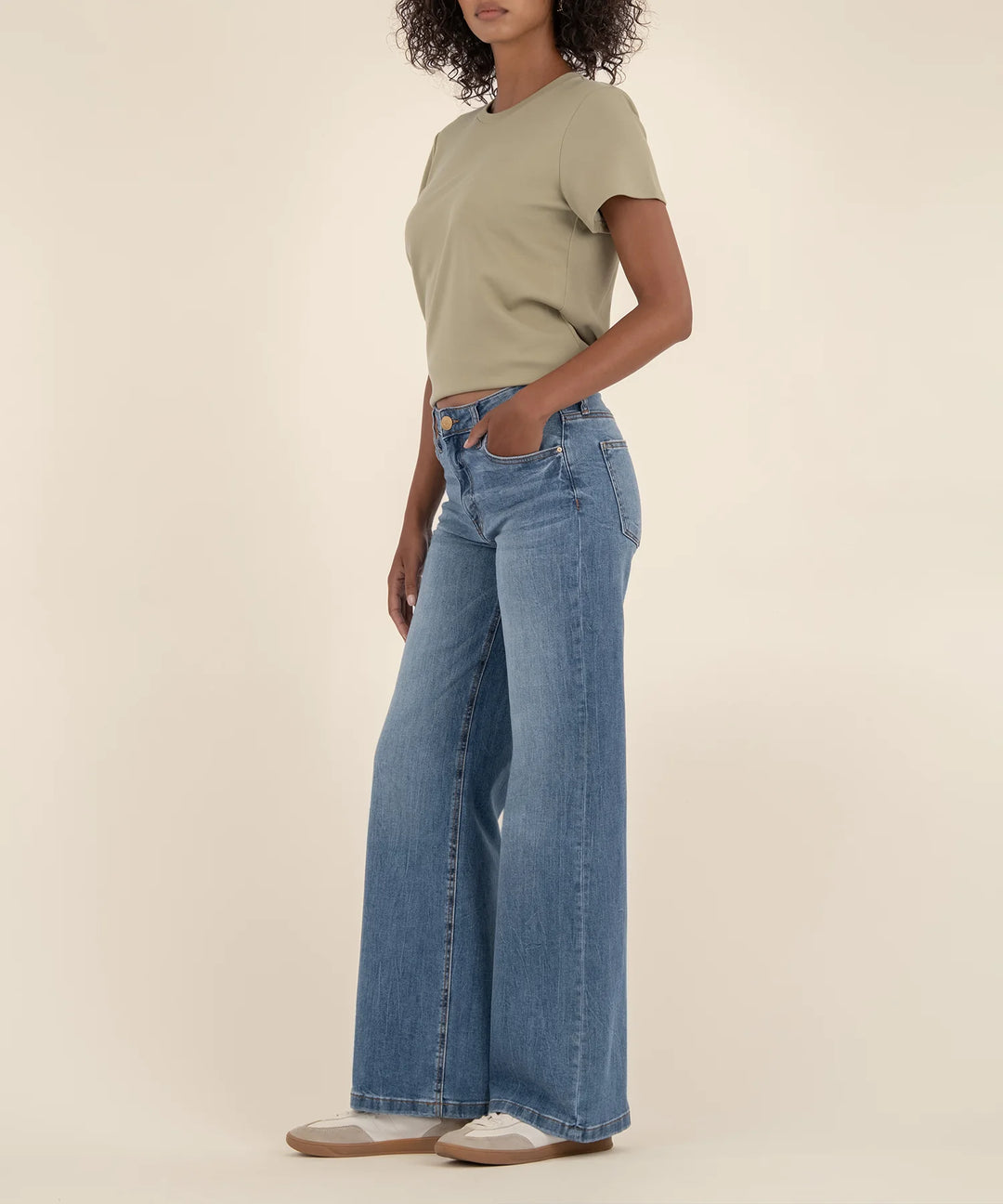 Kut From the Kloth Jean High Rise Wide Leg Clean Hem Jeans