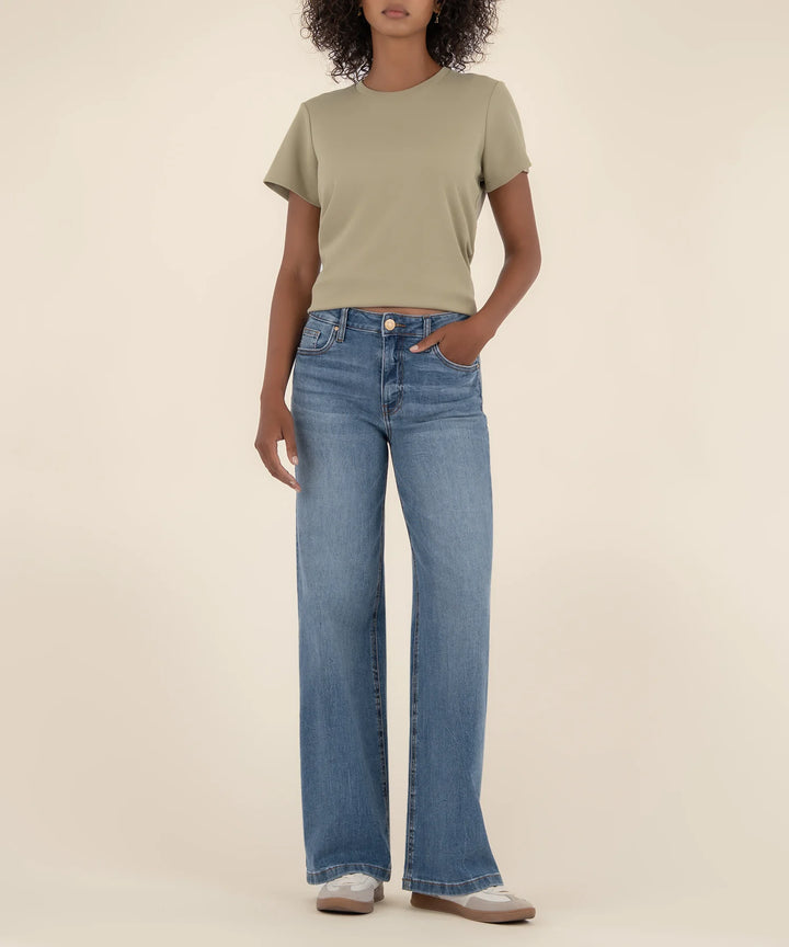 Kut From the Kloth Jean High Rise Wide Leg Clean Hem Jeans