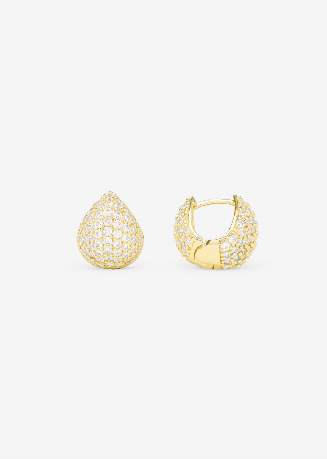 Women's gold pave earrings