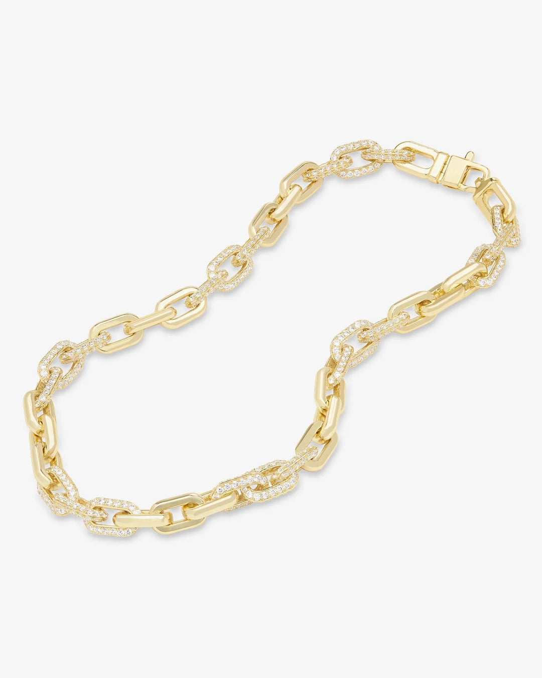 Melinda Maria Frankie Pave Chain Necklace 18" - Gold