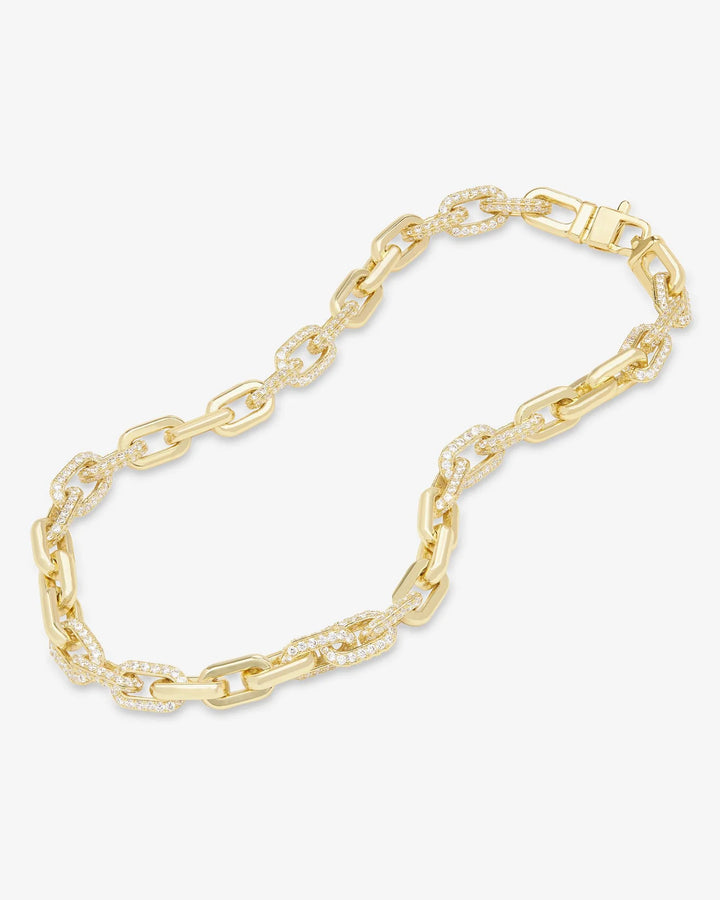 Melinda Maria Frankie Pave Chain Necklace 18" - Gold
