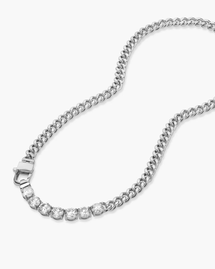 Melinda Maria Julian Loves Diamonds 16" Necklace - Silver
