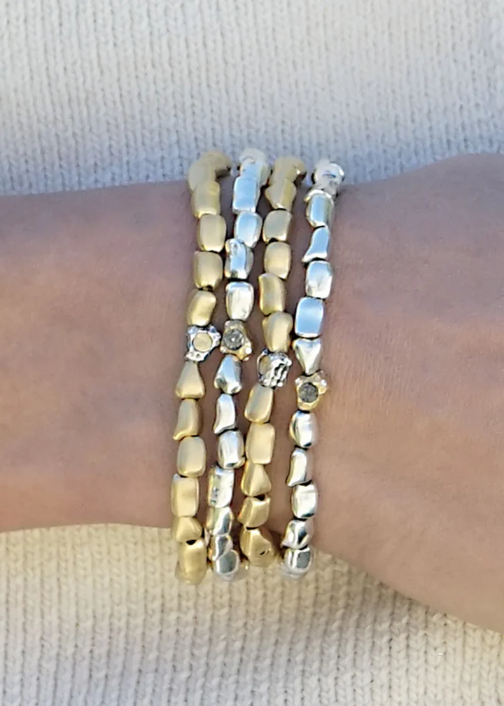 Tat2 Designs Gold Milos Mini Nugget Bracelet