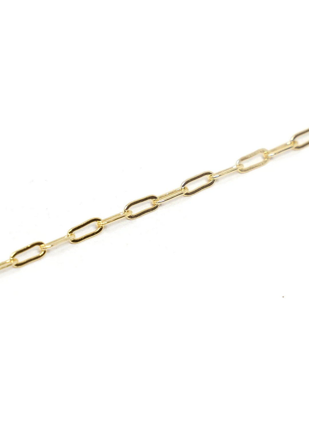 Mini Paperclip Chain Necklace - Gold