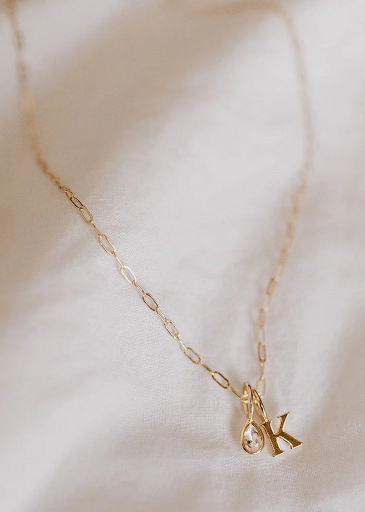 Mini Paperclip Chain Necklace - Gold