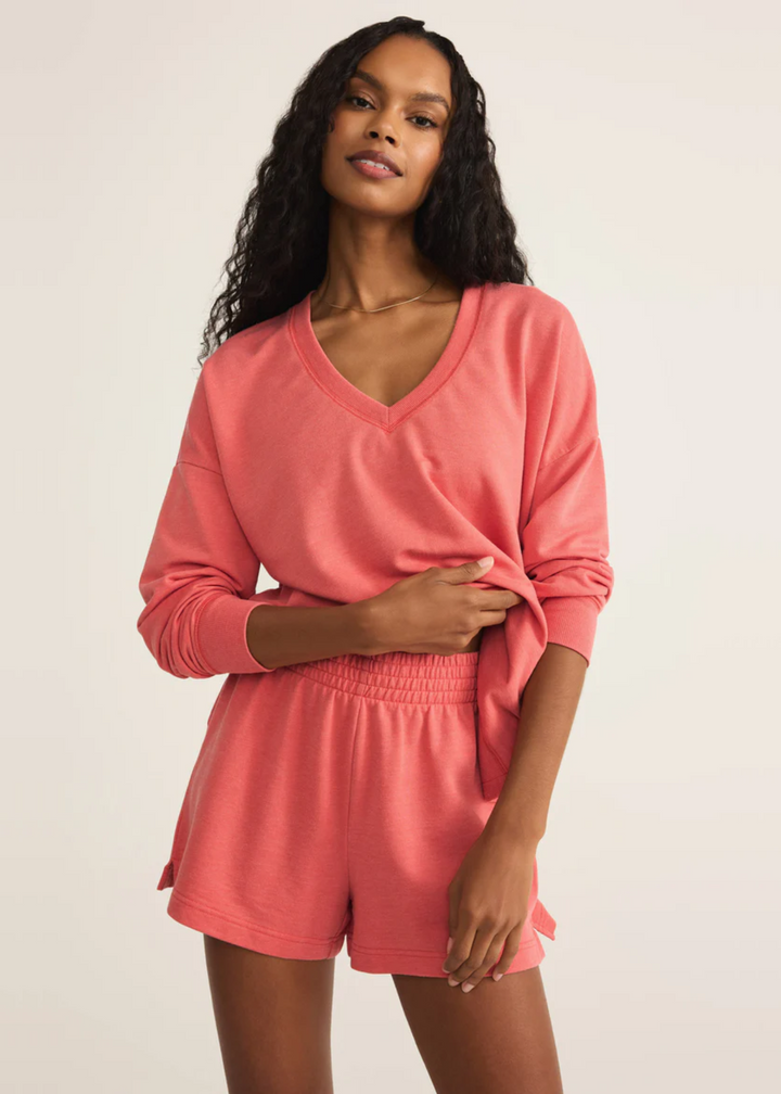 Z Supply Modern V-Neck Weekender - Persimmon
