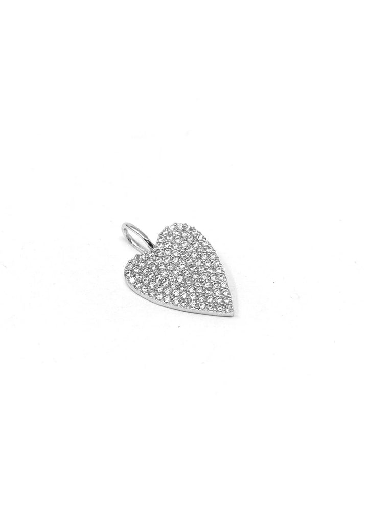 Moody Heart Charm - Silver
