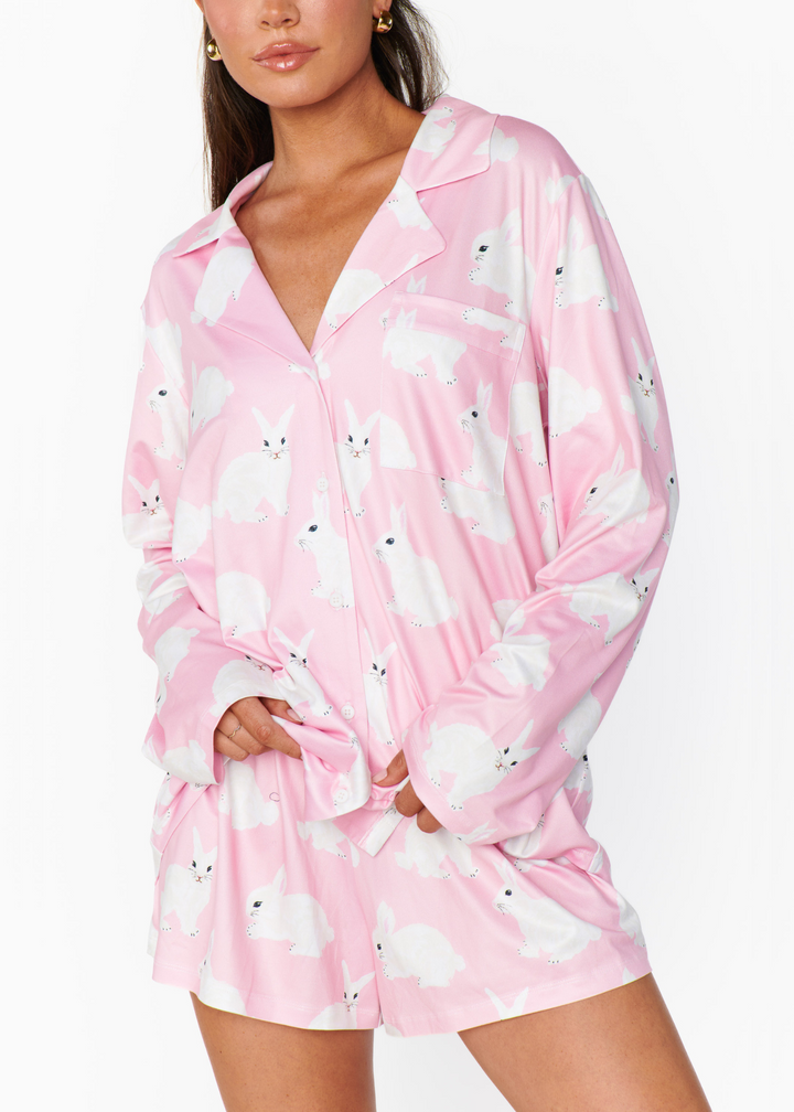 Show Me Your Mumu Favorite PJ Set in Pink Bunnies