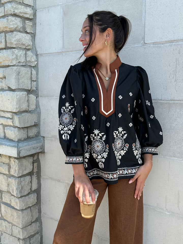 Aubrey Embroidered Top