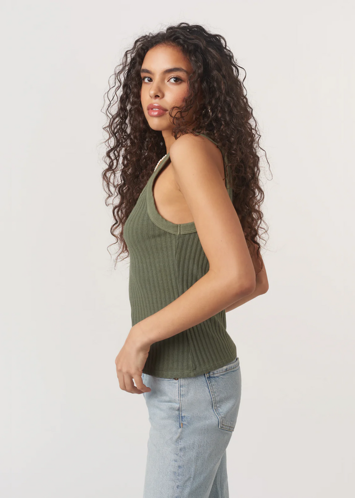 Project Social T Player Racerback Rib Tank - Rosemary