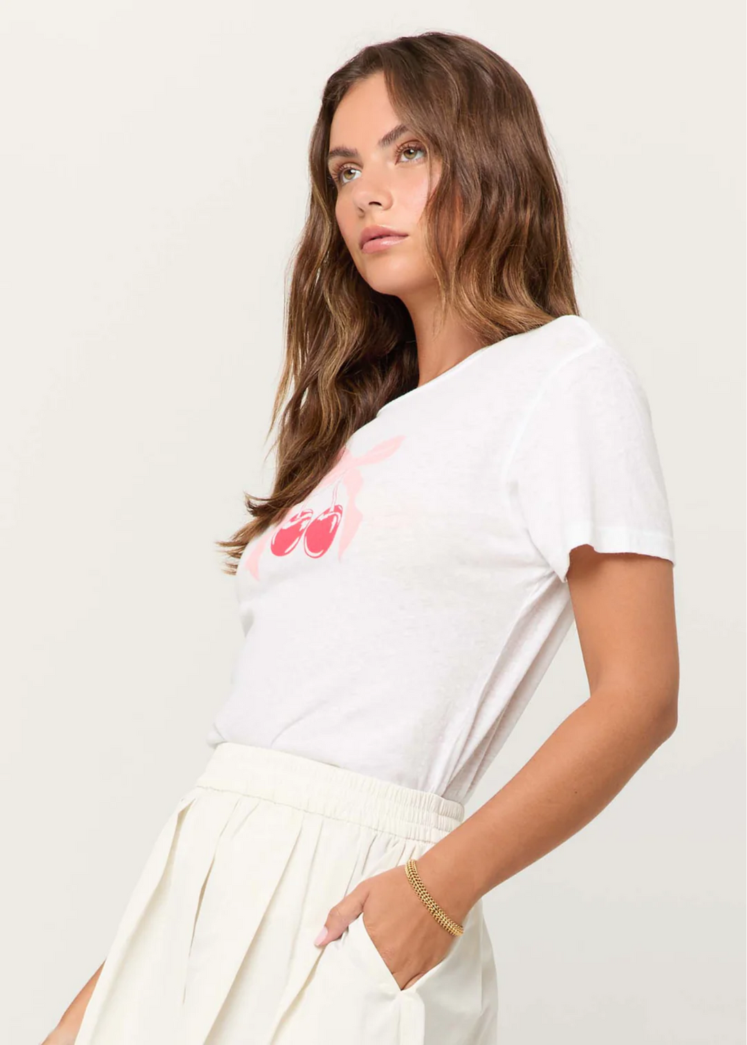 Project Social T Double Cherries Baby Tee