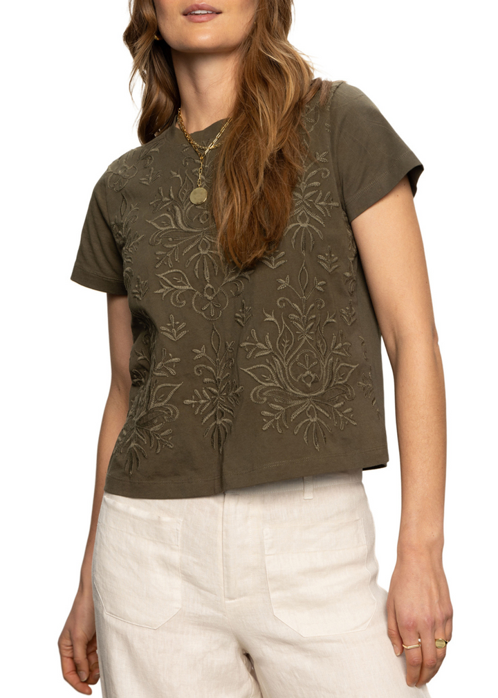Sanctuary Clothing Embroidered Perfect Tee in Katamala